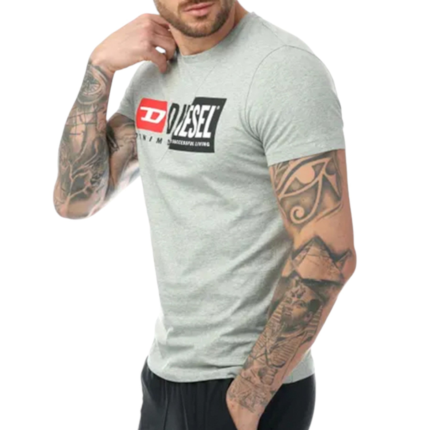 DIESEL T DIEGO CUTY Mens T Shirt Crew Neck Short Sleeve Maglietta Duel Logo Tee