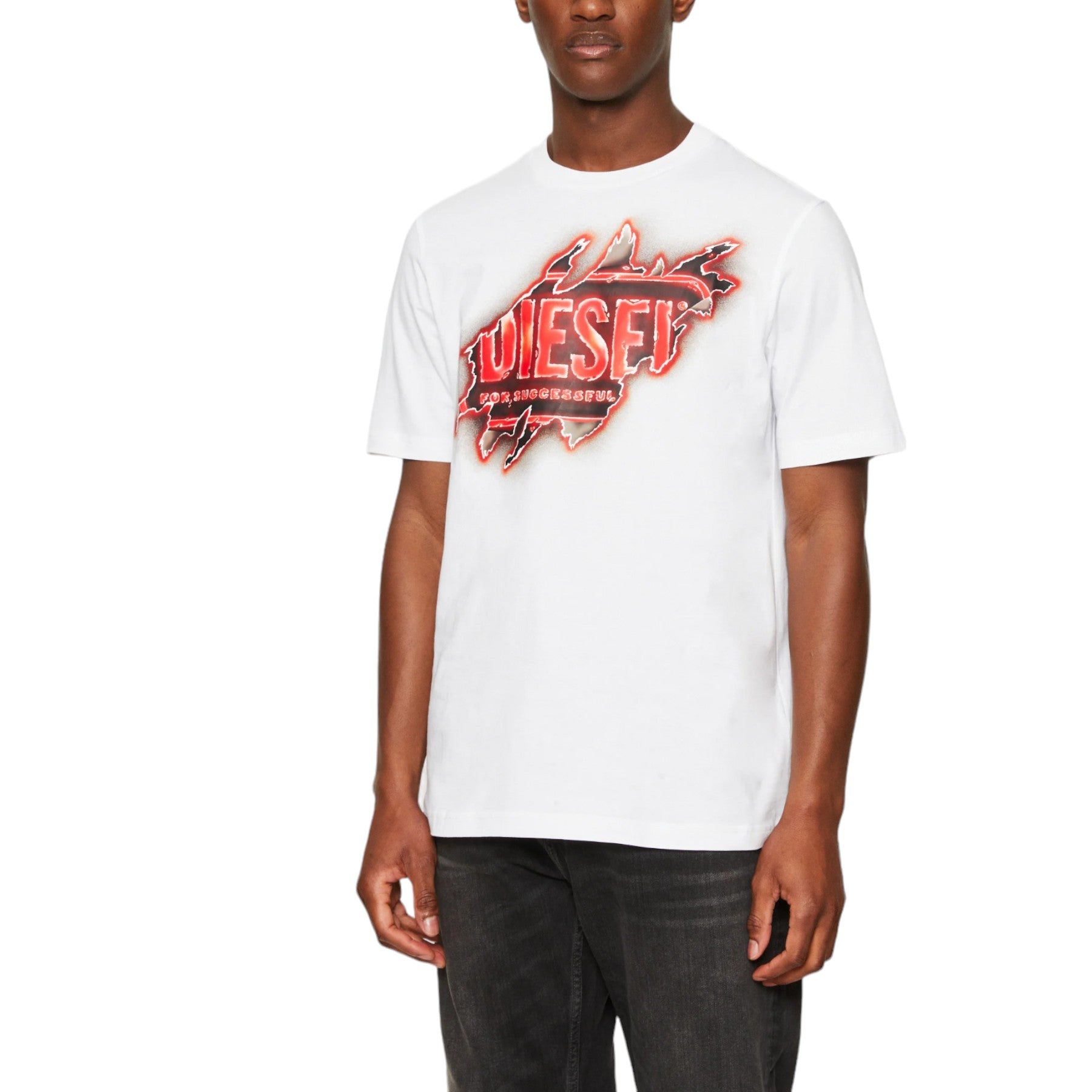 DIESEL T JUST E43 Mens T Shirts Cotton Crew Neck Short Sleeved Casual Summer Tee