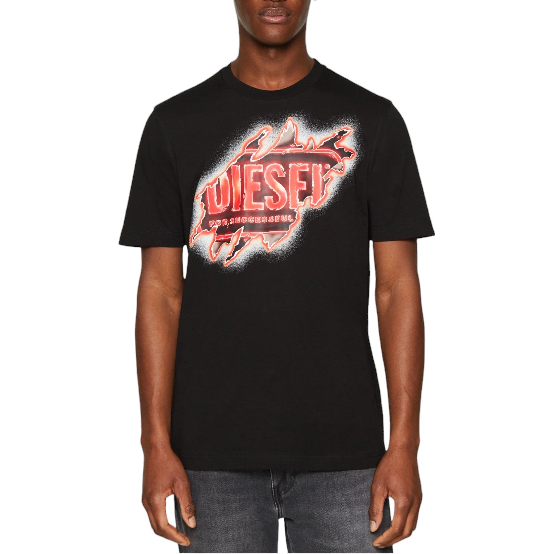 DIESEL T JUST E43 Mens T Shirts Cotton Crew Neck Short Sleeved Casual Summer Tee