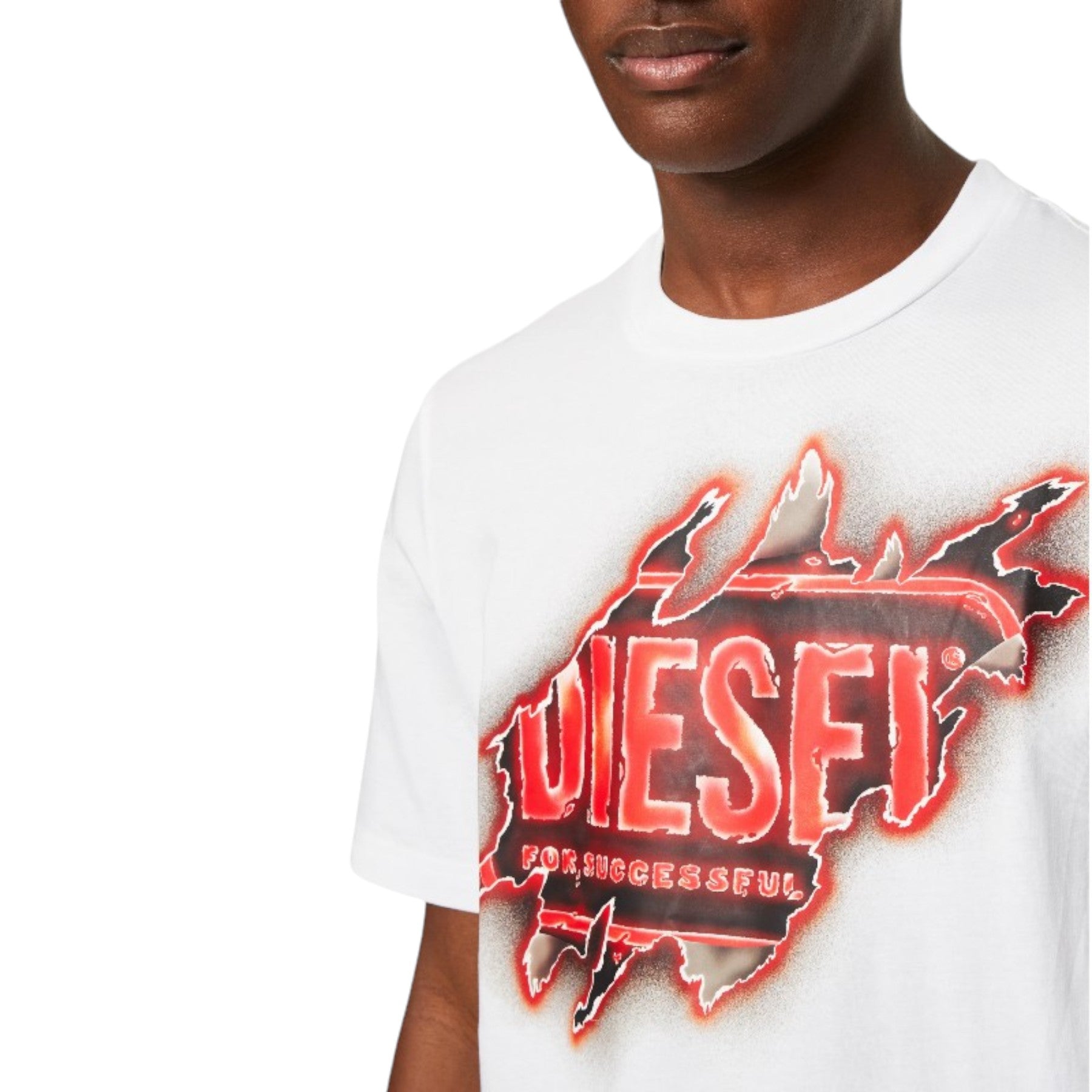 DIESEL T JUST E43 Mens T Shirts Cotton Crew Neck Short Sleeved Casual Summer Tee