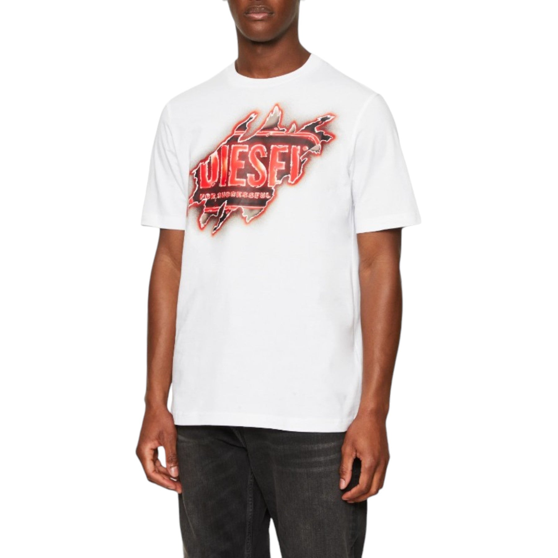 DIESEL T JUST E43 Mens T Shirts Cotton Crew Neck Short Sleeved Casual Summer Tee