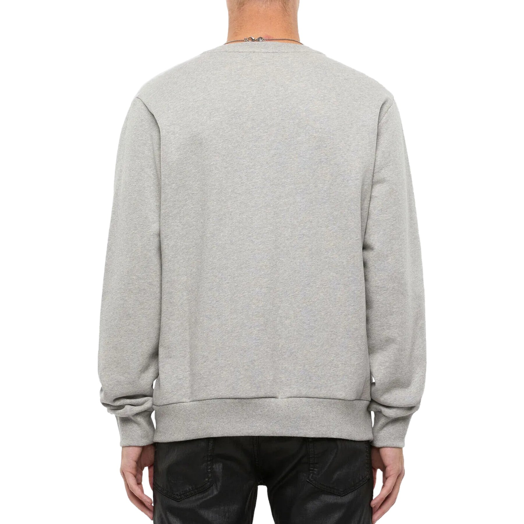 DIESEL S GIRK N80 Felpa Mens Sweatshirt Pullover Reverse Logo Crew Neck Grey New