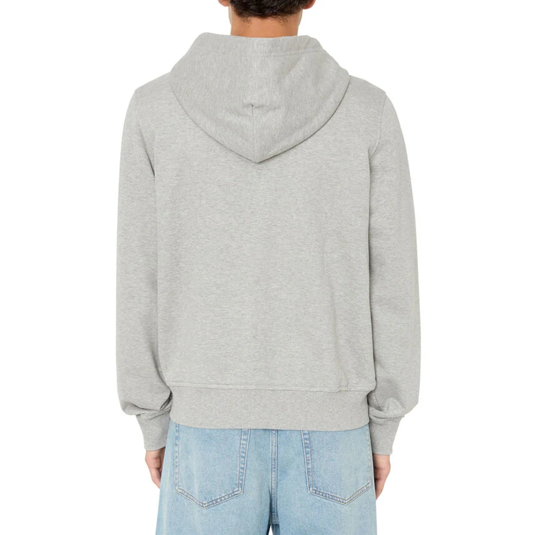 DIESEL S Girk Felpa Mens Hoodie Zip Up Regular Fit Sweat Hooded Jacket Logo Grey