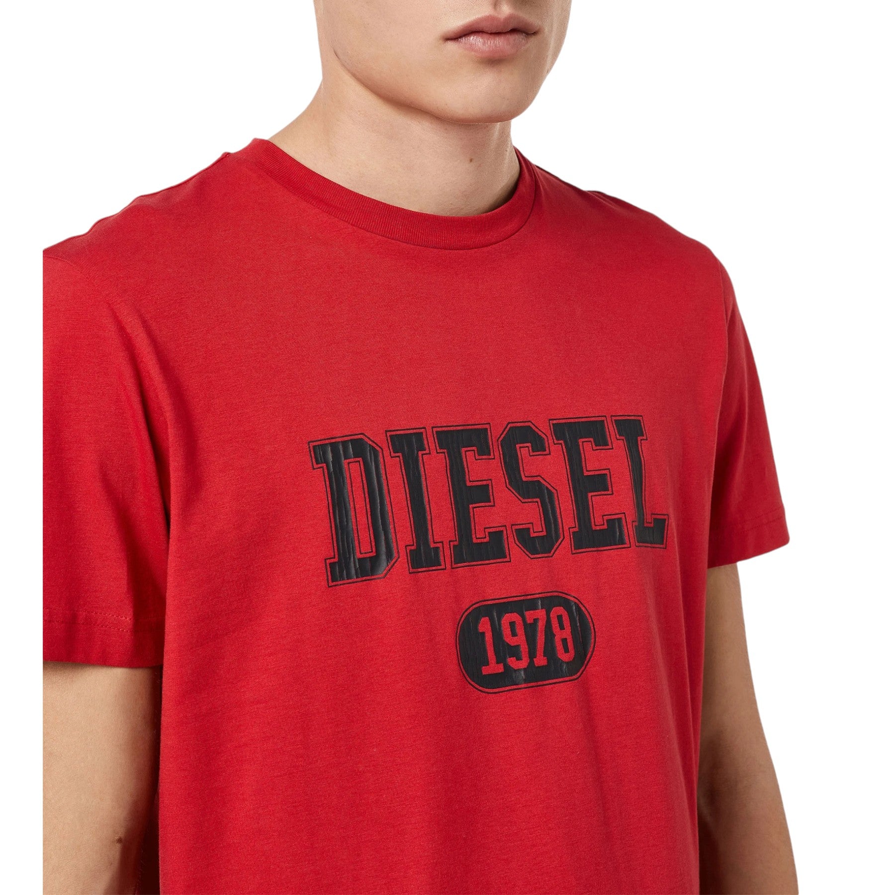 DIESEL T DIEGOR K46 Mens T Shirts Crew Neck Short Sleeve Cotton Summer Tee Red
