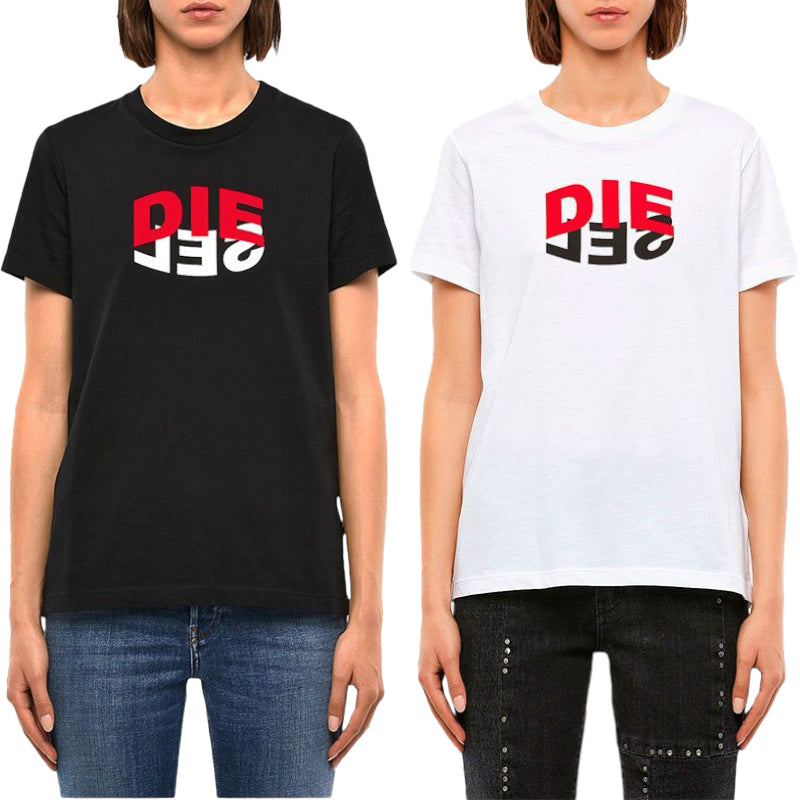 DIESEL T SILY V23 Womens T-Shirts Crew Neck Cotton Tops Short Sleeve Summer Tee