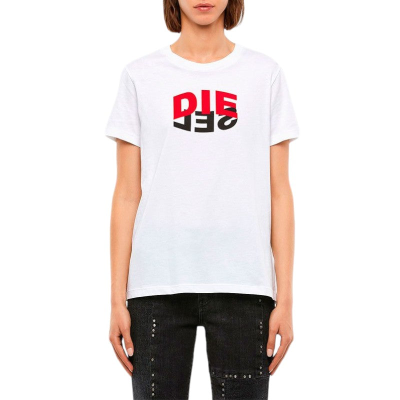 DIESEL T SILY V23 Womens T-Shirts Crew Neck Cotton Tops Short Sleeve Summer Tee