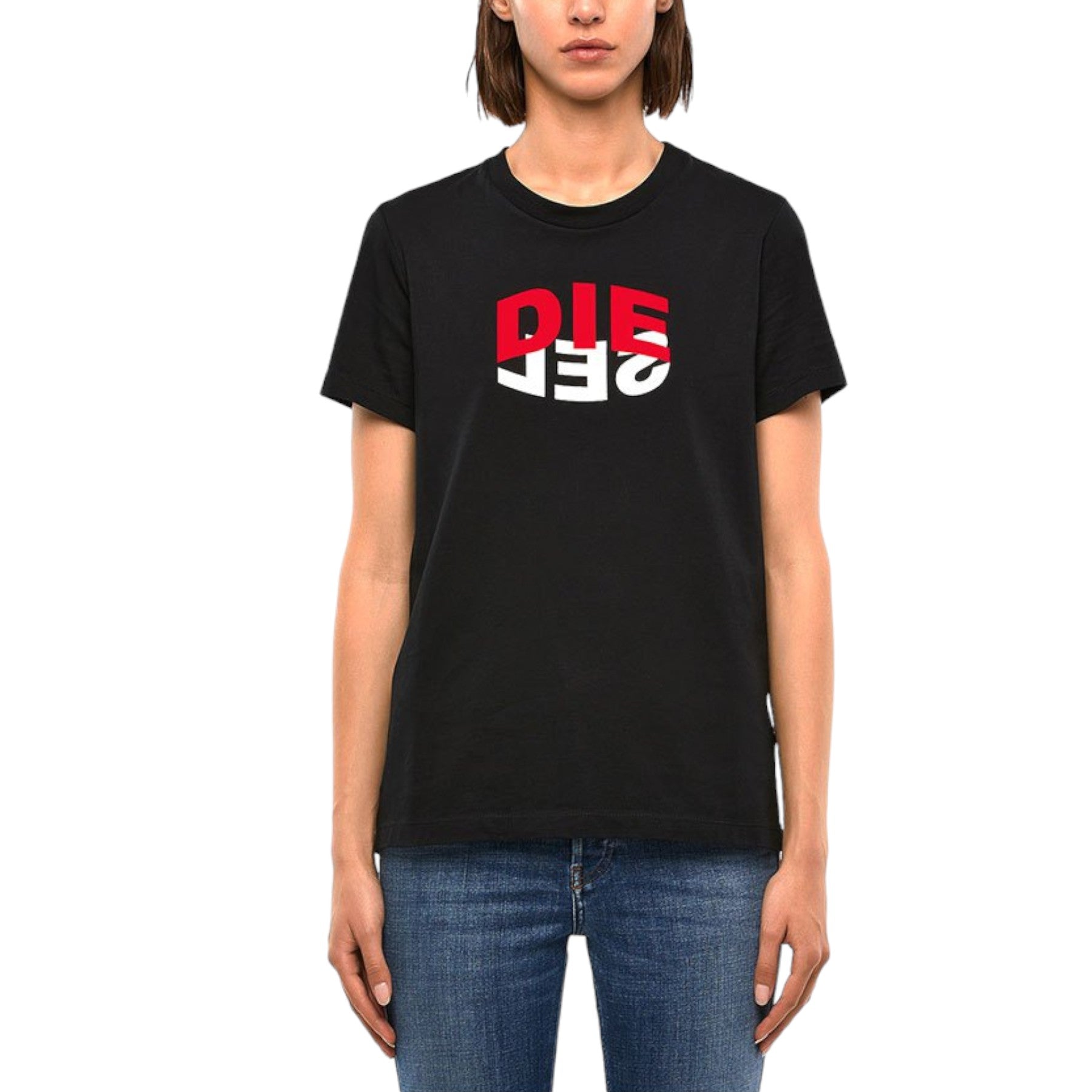 DIESEL T SILY V23 Womens T-Shirts Crew Neck Cotton Tops Short Sleeve Summer Tee