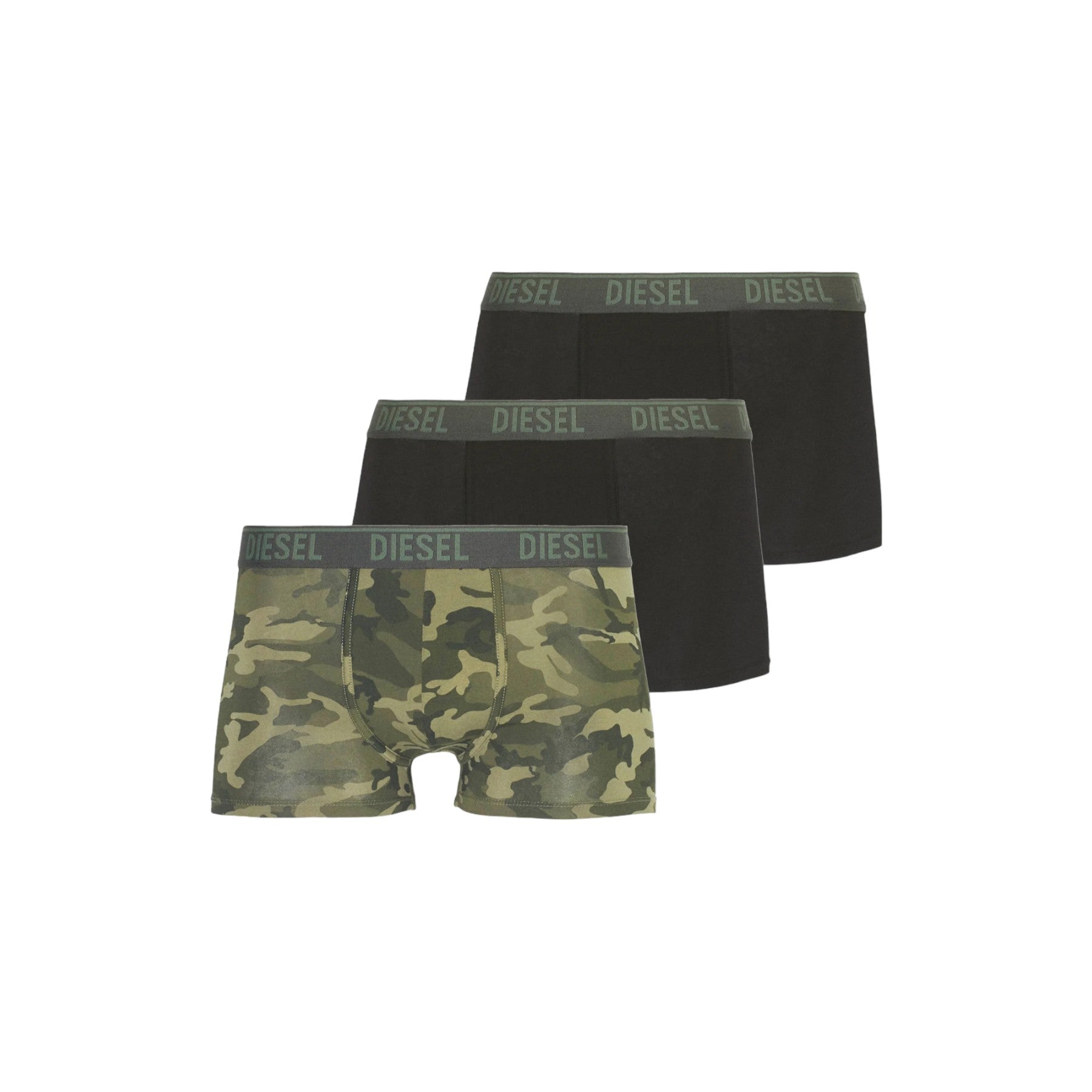 DIESEL DAMIEN E4869 Mens Trunks Camouflage 3 Pack RG Stretch Cotton Boxer Shorts