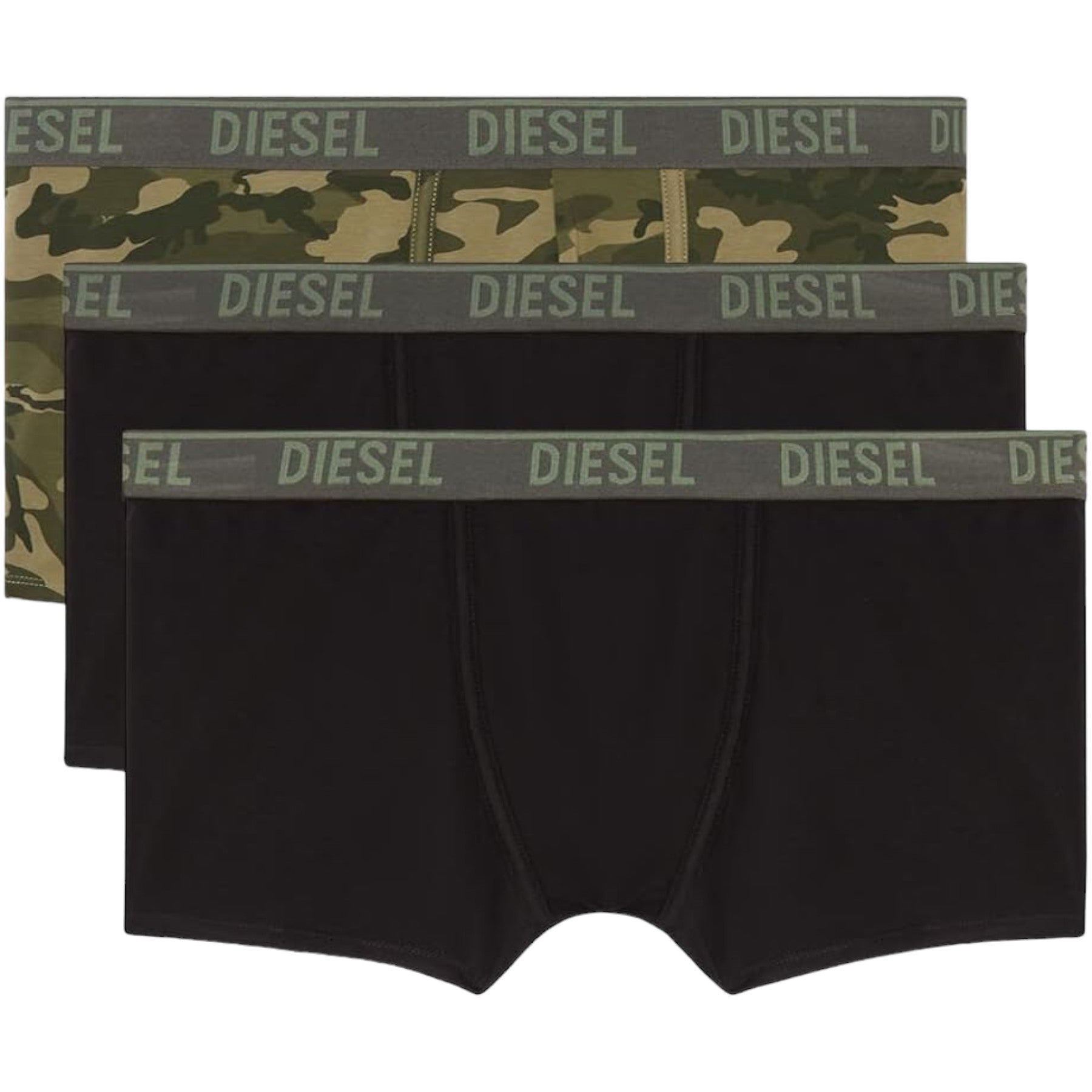 DIESEL DAMIEN E4869 Mens Trunks Camouflage 3 Pack RG Stretch Cotton Boxer Shorts