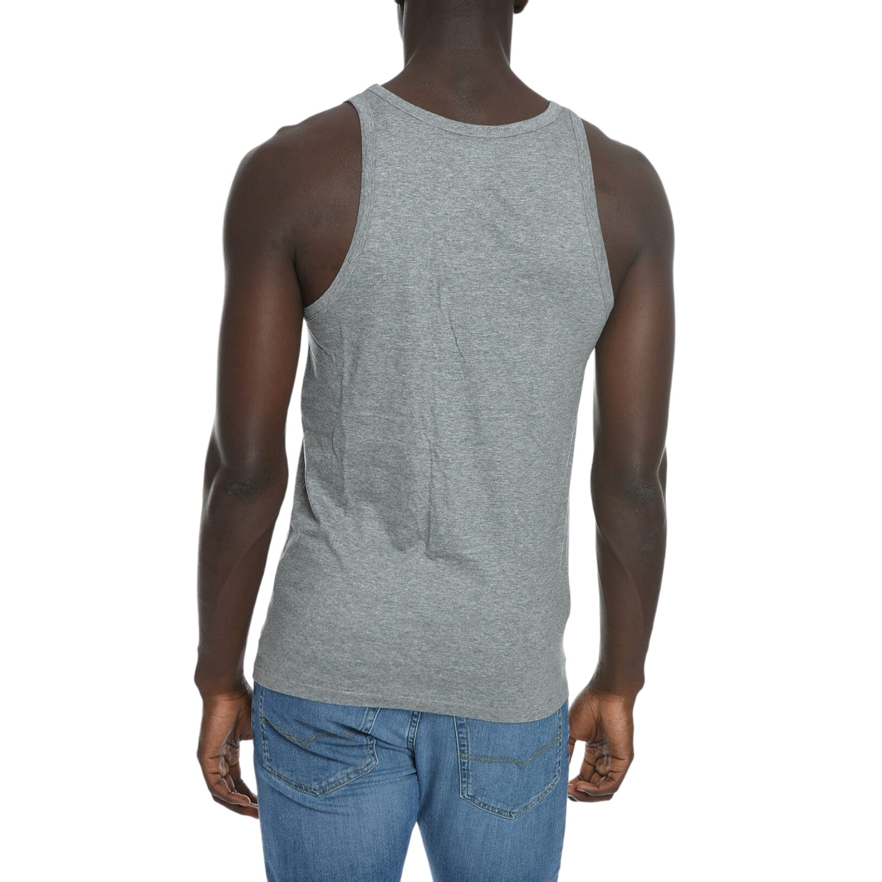 DIESEL UMTK E4084 Mens Tank Tops Slim Fit 2x Pack Scoop Neck Cotton Gym Vest Top