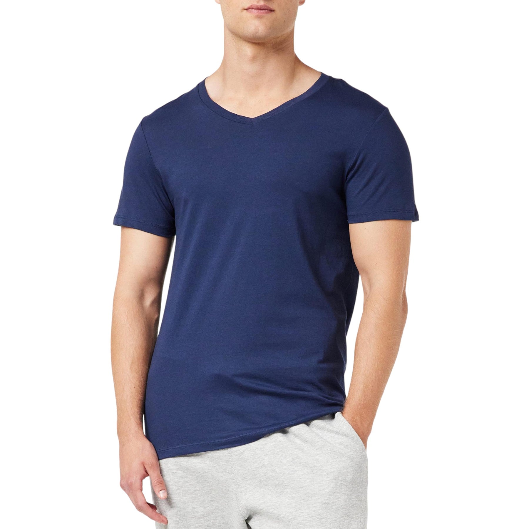 DIESEL UMTEE E4305 Mens T Shirts Regular Fit 2x Pack V Neck Cotton Gym Basic Tee