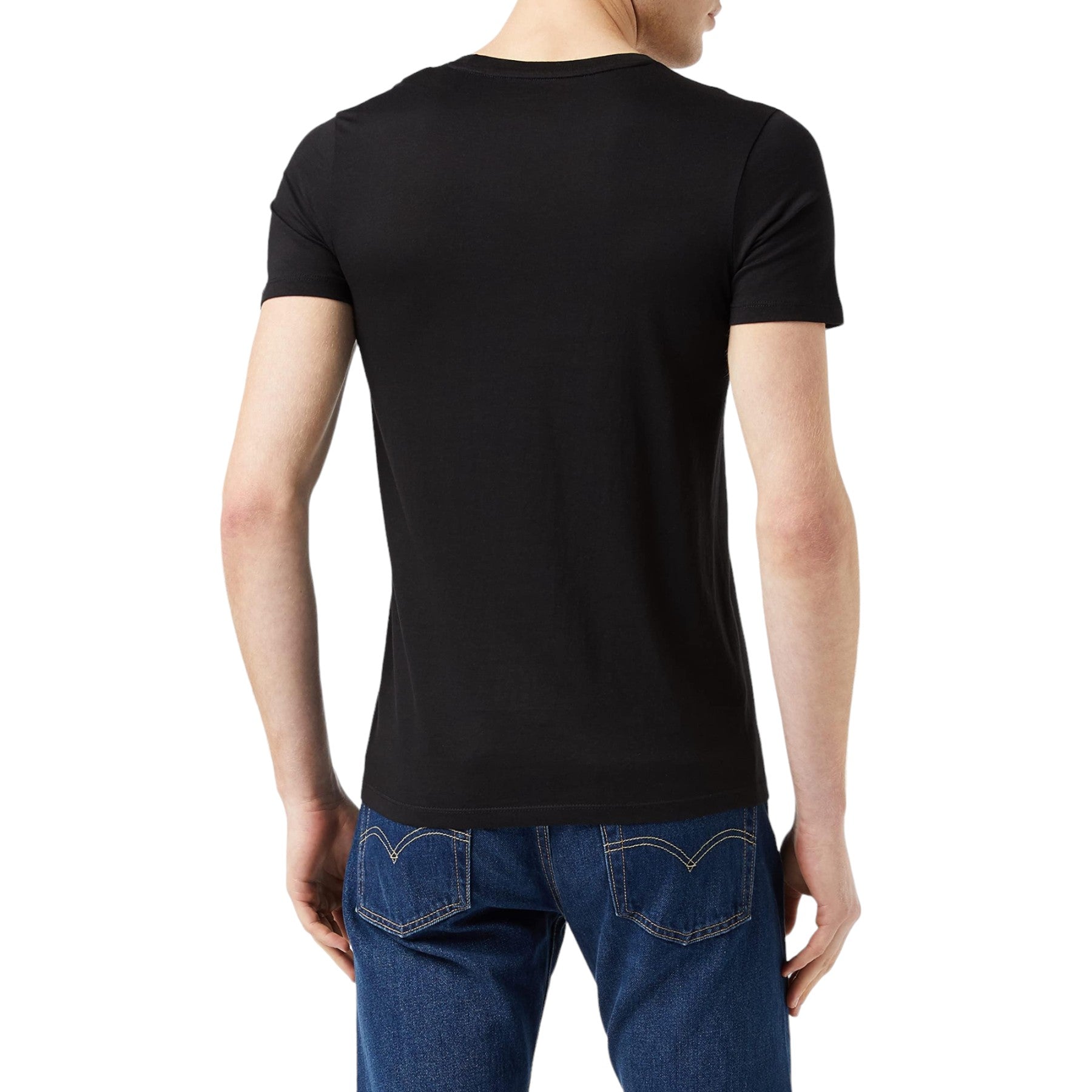 DIESEL UMTEE E4305 Mens T Shirts Regular Fit 2x Pack V Neck Cotton Gym Basic Tee