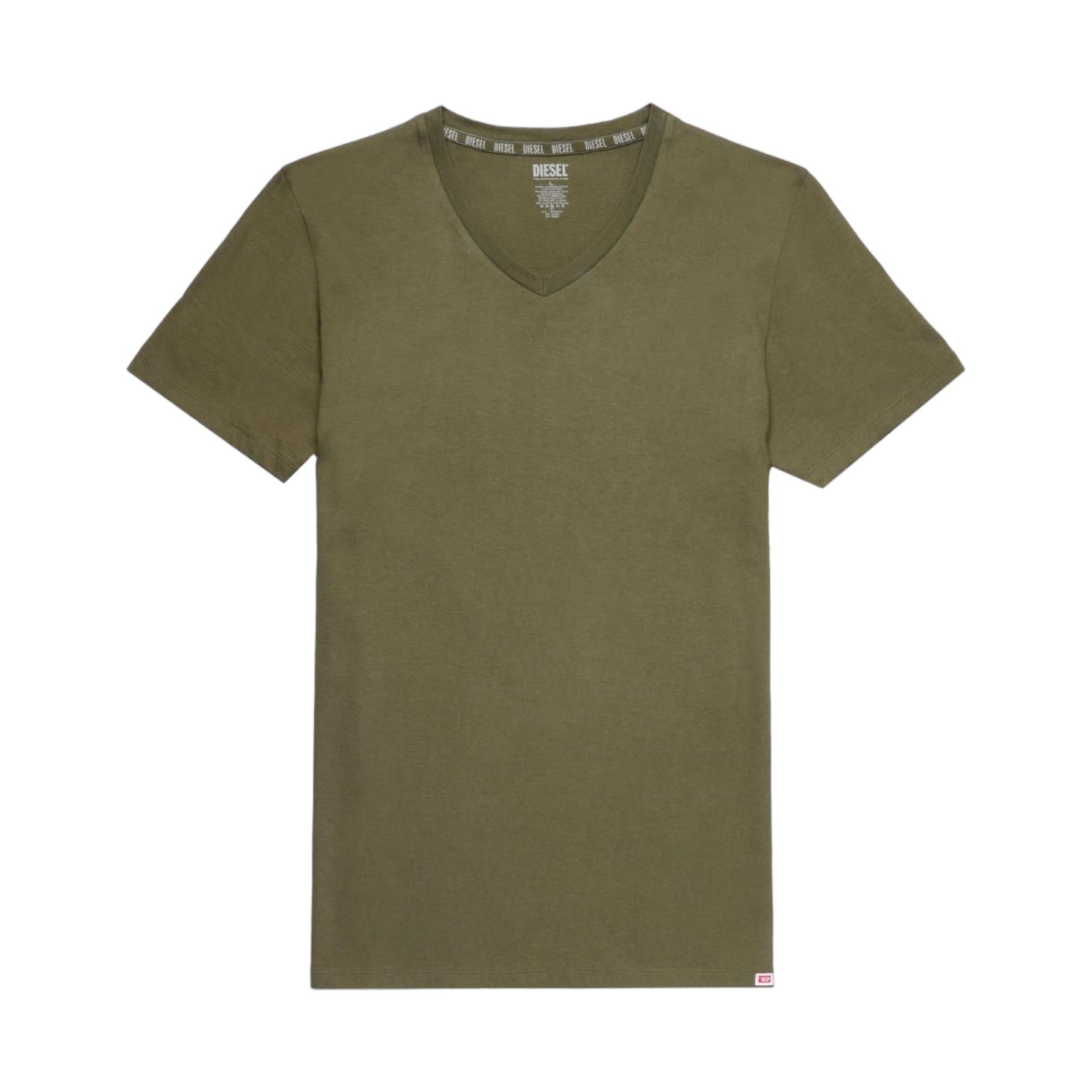 DIESEL UMTEE E5861 Mens T Shirts Regular Fit 2x Pack V Neck Cotton Gym Basic Tee