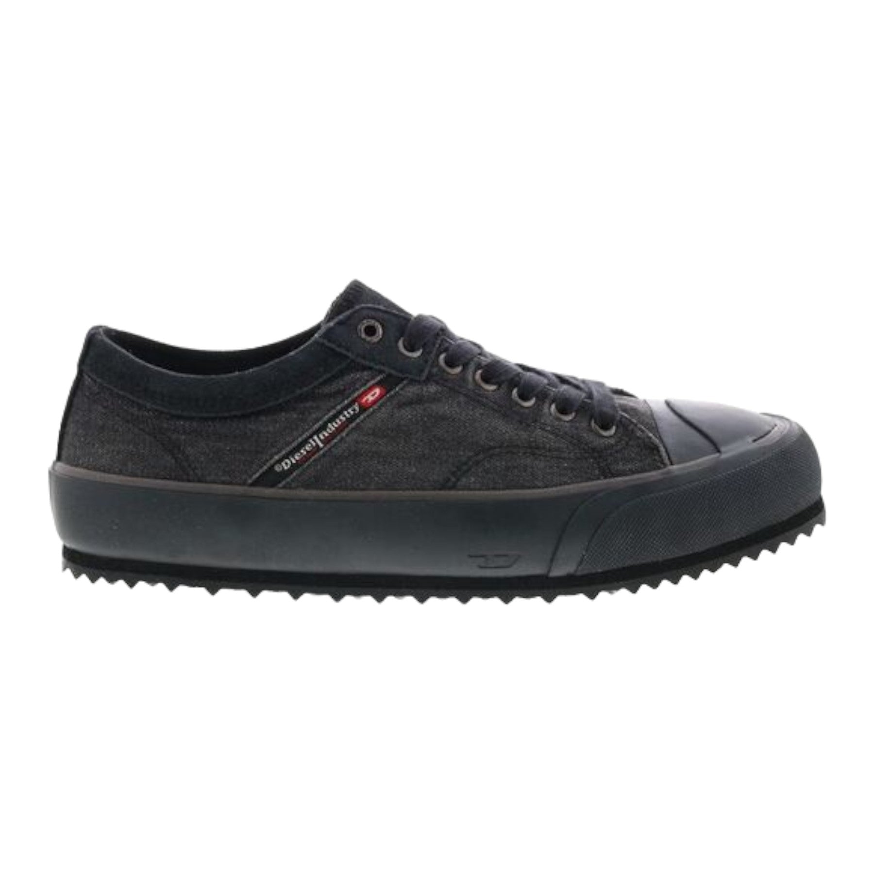 Diesel S-Principia-Low H8955 Mens Canvas Shoes Lace Up Lifestyle Trainers Black