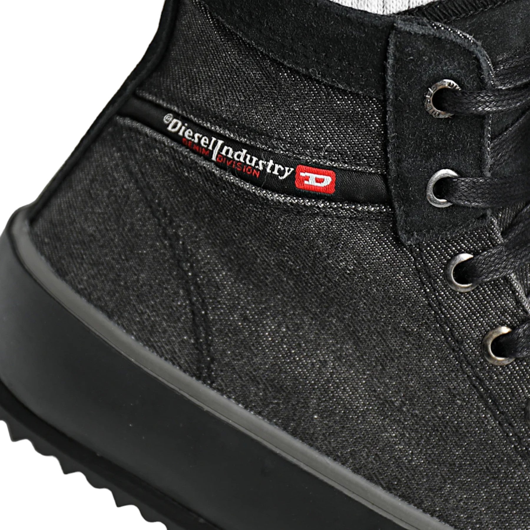 Diesel S-Principia-Mid H1645 Mens Canvas Shoes High Top Lifestyle Trainers Black