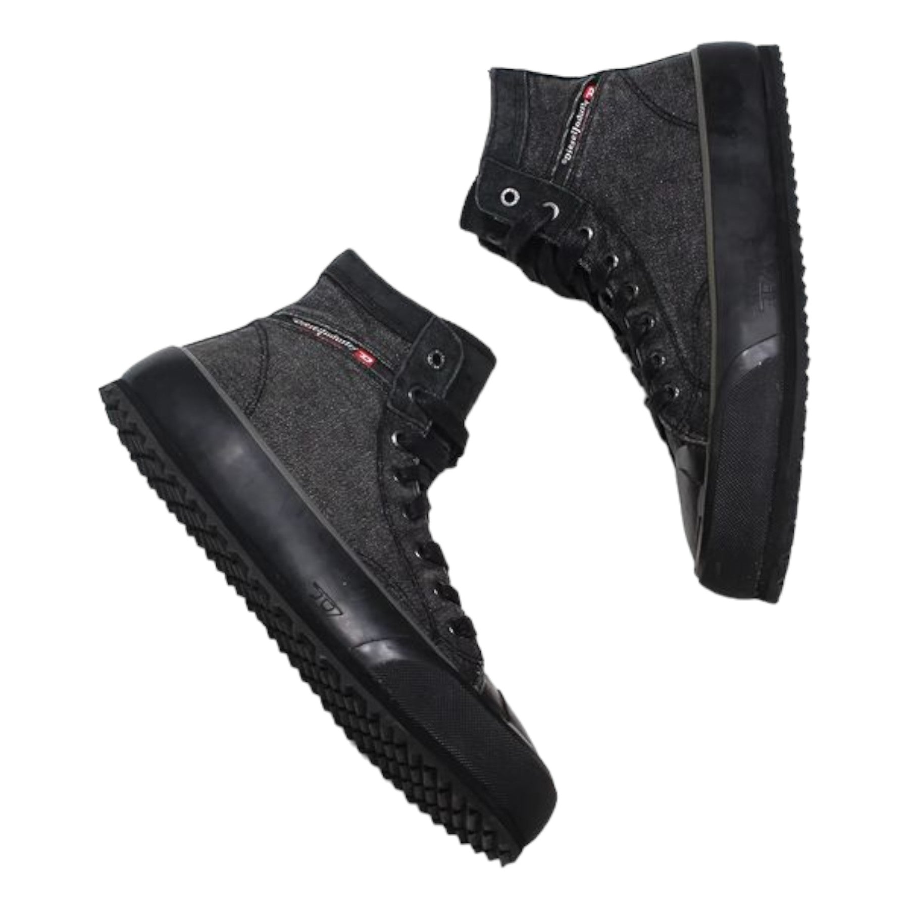 Diesel S-Principia-Mid H1645 Mens Canvas Shoes High Top Lifestyle Trainers Black