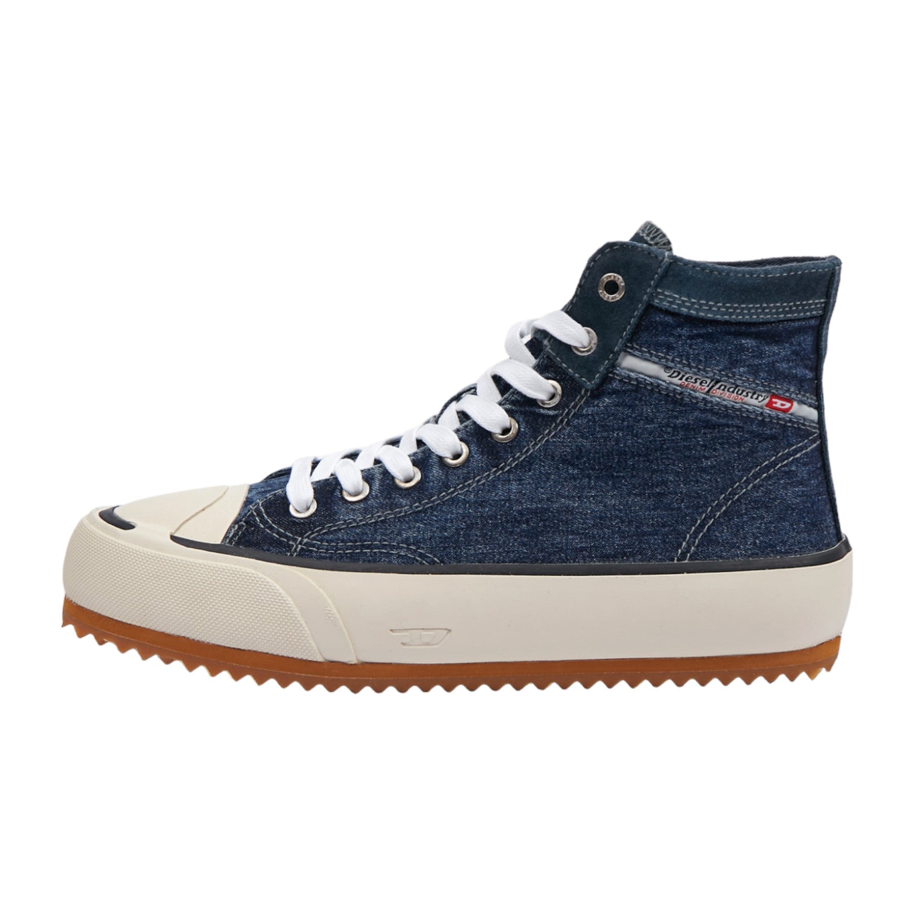 Diesel S-Principia Mid X Mens Canvas Shoes High Top Lifestyle Denim Sneaker Blue