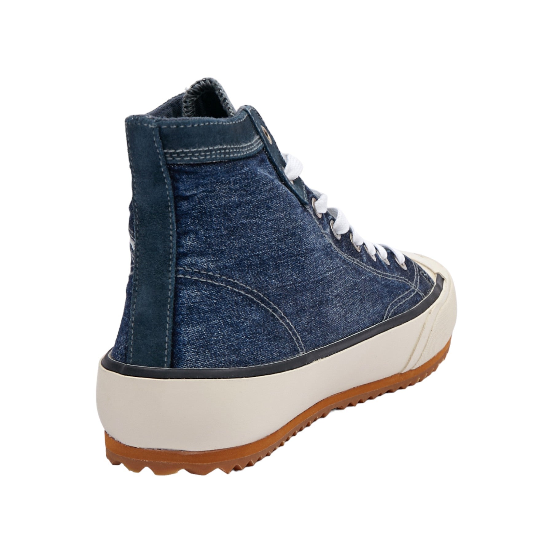 Diesel S-Principia Mid X Mens Canvas Shoes High Top Lifestyle Denim Sneaker Blue