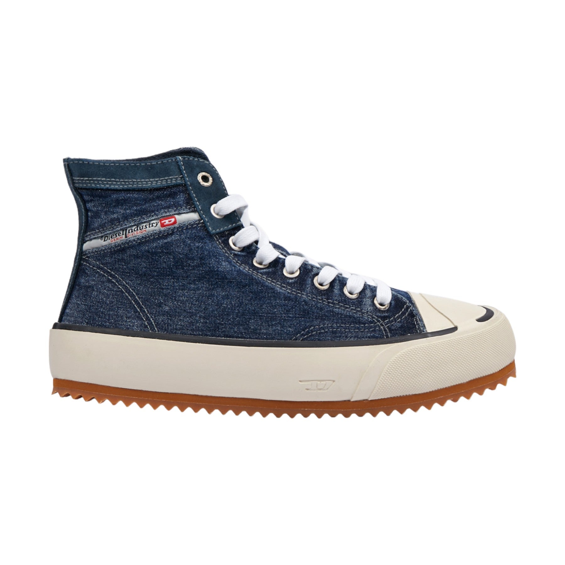 Diesel S-Principia Mid X Mens Canvas Shoes High Top Lifestyle Denim Sneaker Blue