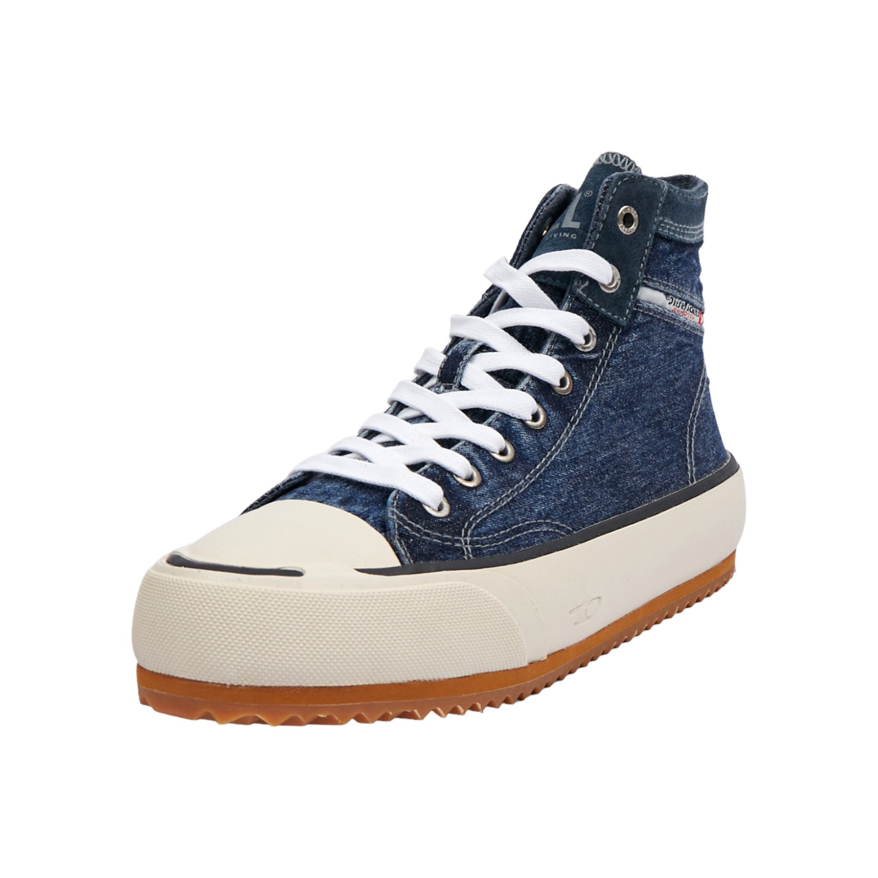 Diesel S-Principia Mid X Mens Canvas Shoes High Top Lifestyle Denim Sneaker Blue