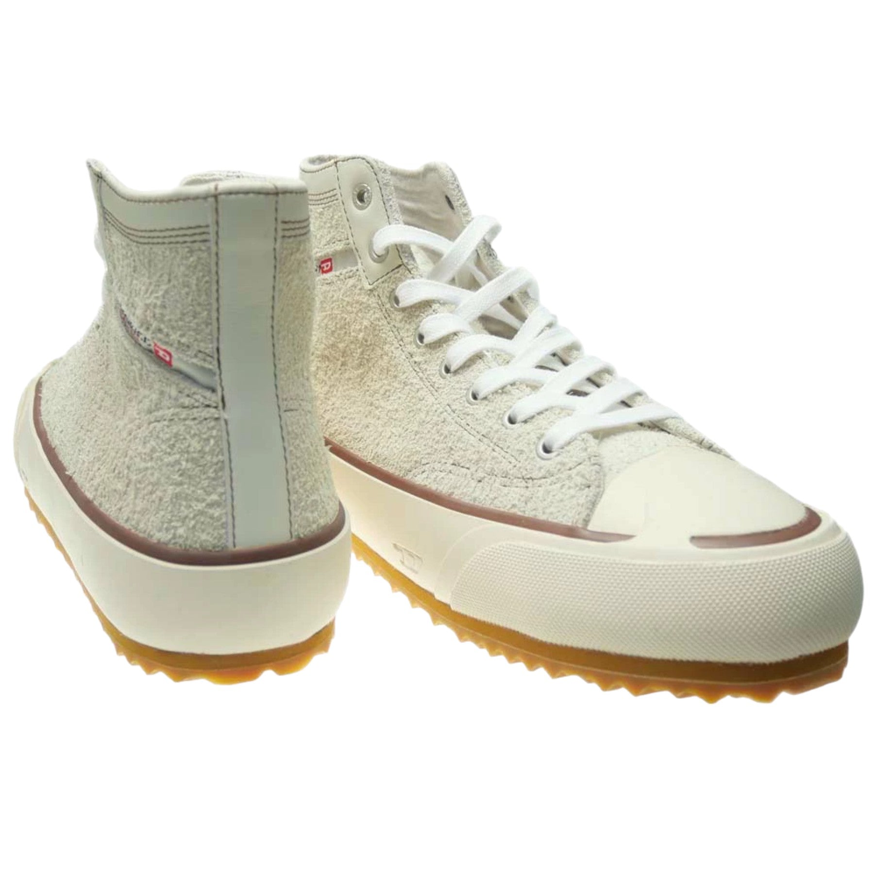 Diesel S-Principia-Mid-X Mens Canvas Shoes High Top Sued Leather Lace Up Sneaker