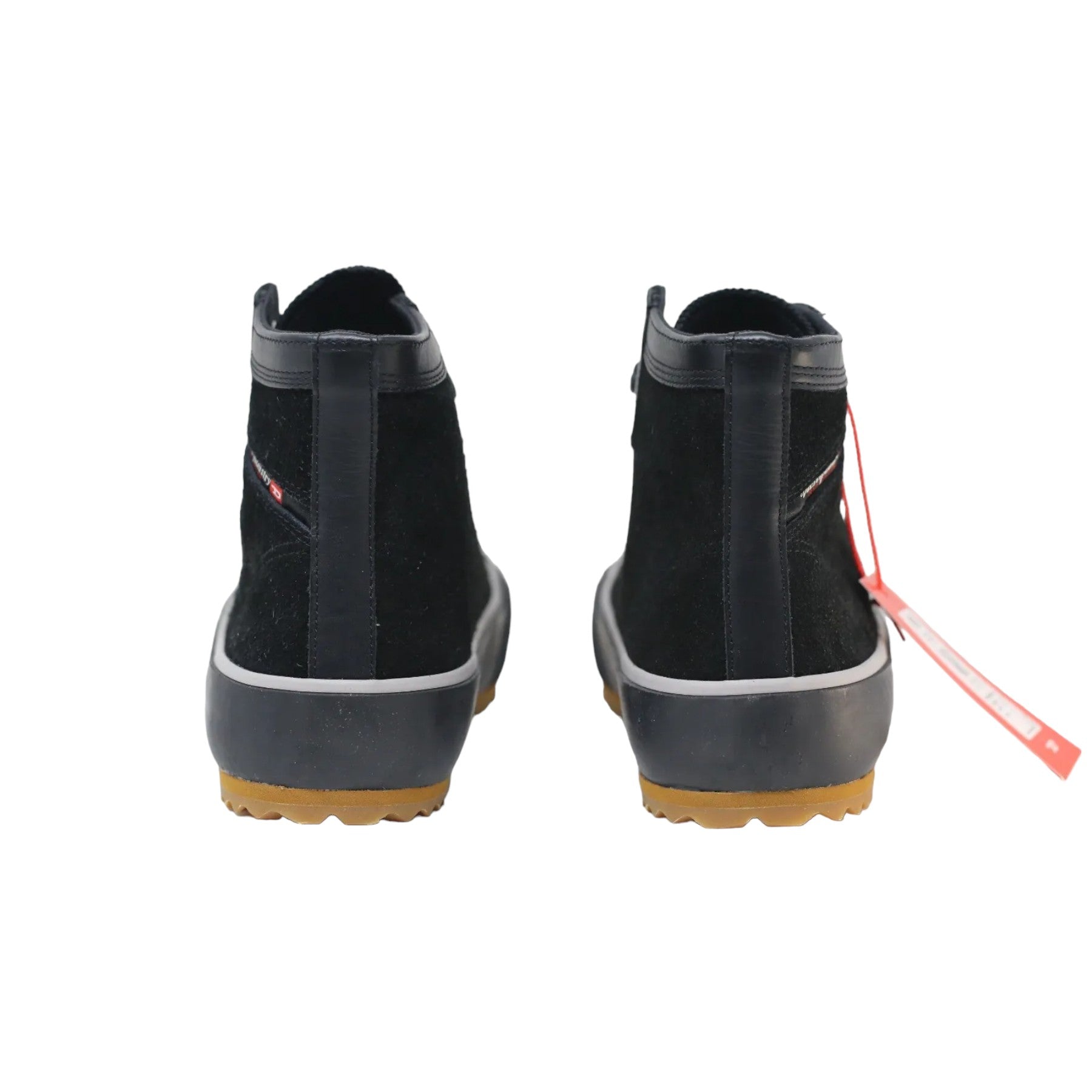 Diesel S-Principia T8013 Mens Canvas Shoes Sued Leather High Top Sneakers Black