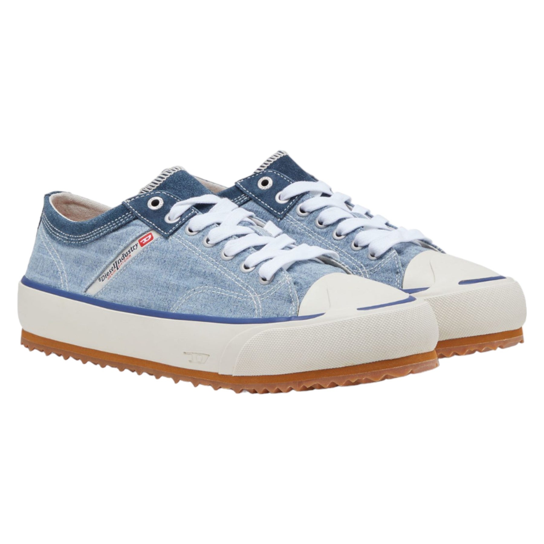 Diesel S-Principia Low Mens Trainers Blue Lifestyle Low Top Sneakers NEW