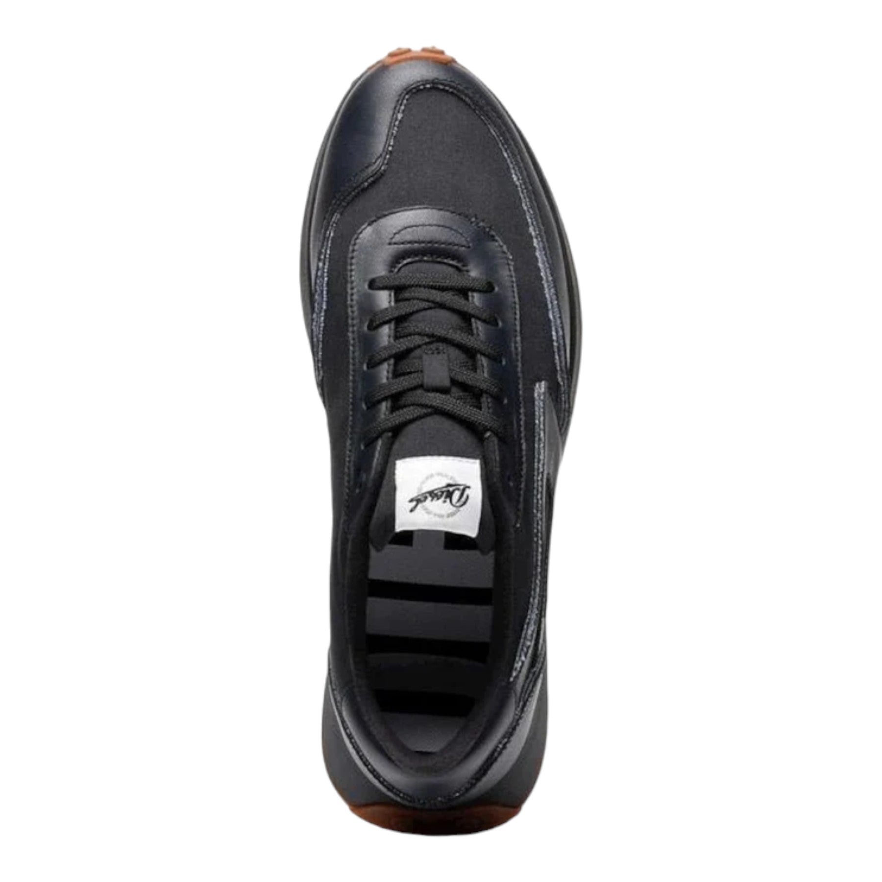 Diesel S-Racer LC Mens Lace Up Trainers Leather Casual Lifestyle Black Shoes NEW