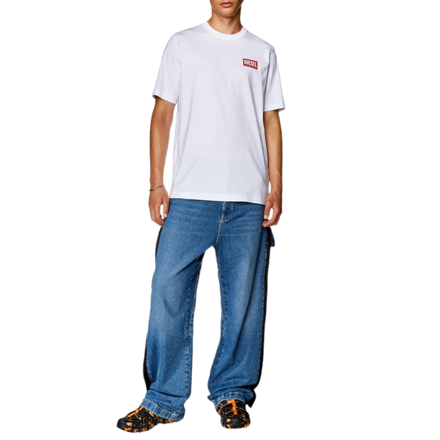 DIESEL Mens T Shirts Short Sleeve T Just Nlabel Crew Neck Soft Cotton Summer Tee