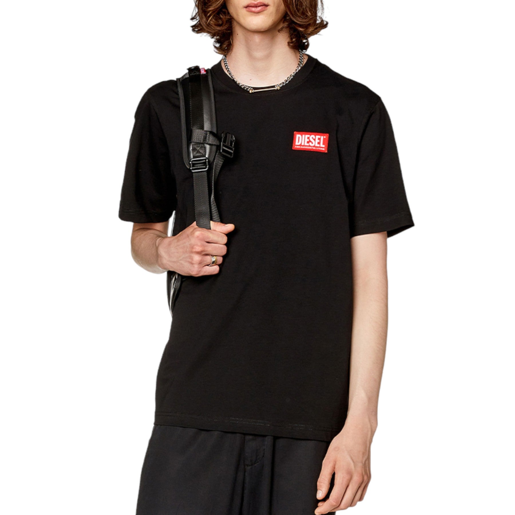 DIESEL Mens T Shirts Short Sleeve T Just Nlabel Crew Neck Soft Cotton Summer Tee