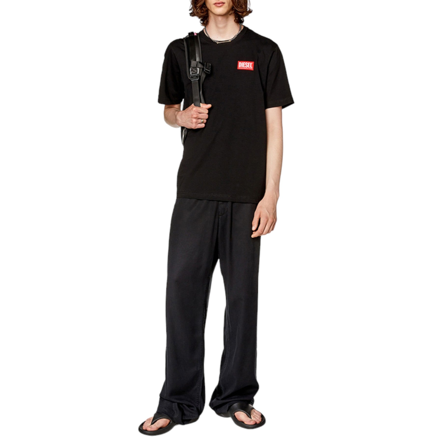 DIESEL Mens T Shirts Short Sleeve T Just Nlabel Crew Neck Soft Cotton Summer Tee