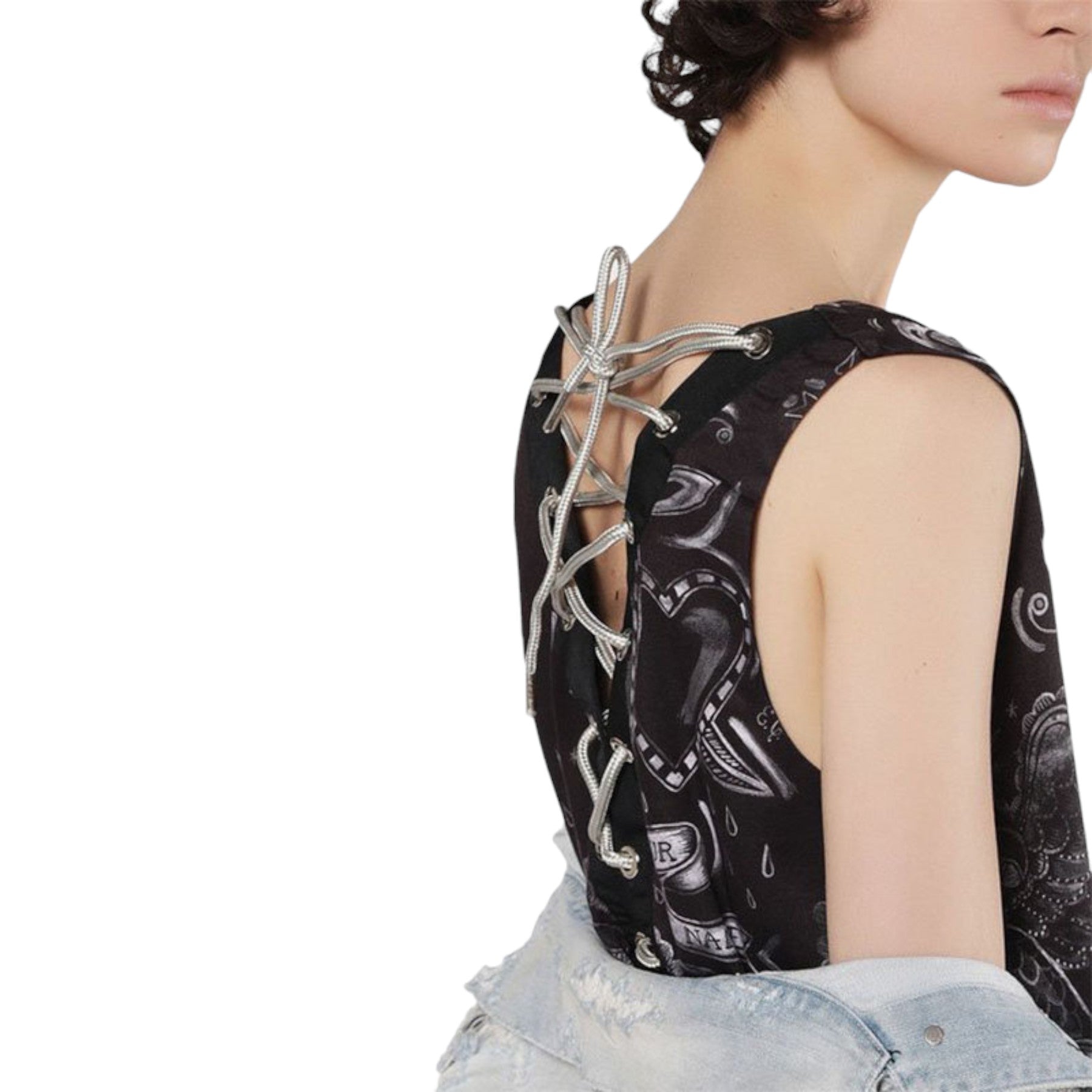 DIESEL D MAY Womens Short Dress V Neck Sleeveless Party Tops Summer Midi Dress