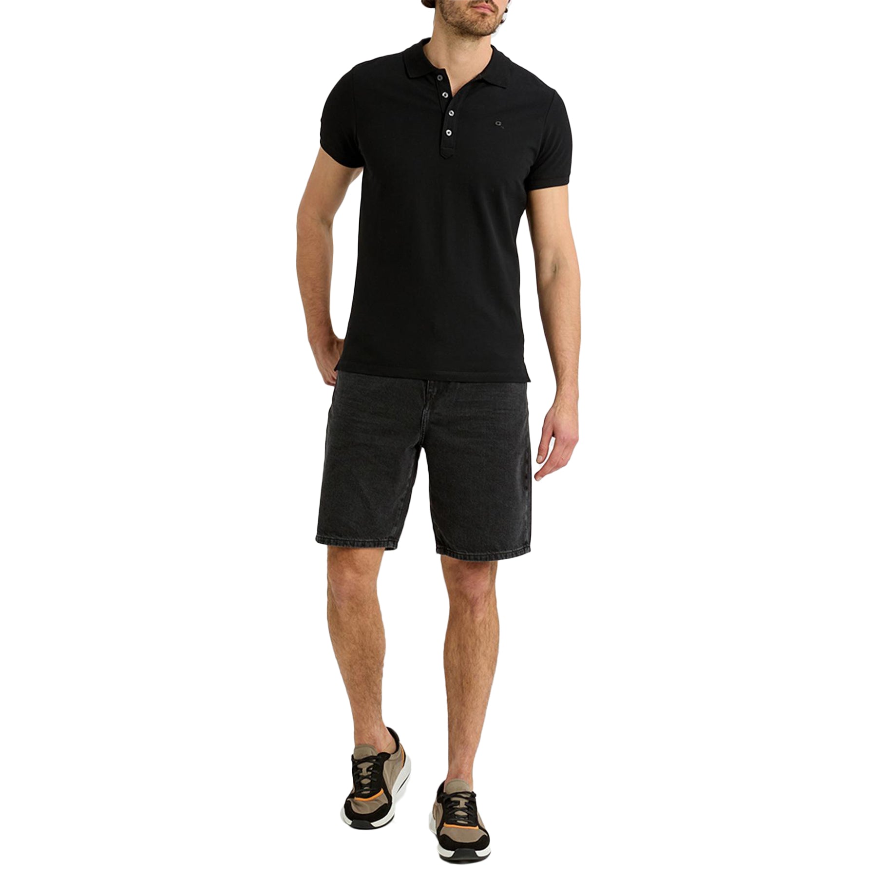 DIESEL D STRUKT SHORT Mens Denim Shorts Casual Cotton Summer Half Pants Black