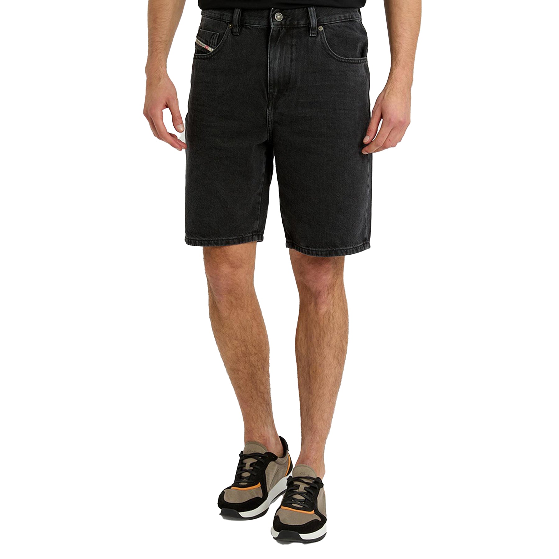 DIESEL D STRUKT SHORT Mens Denim Shorts Casual Cotton Summer Half Pants Black