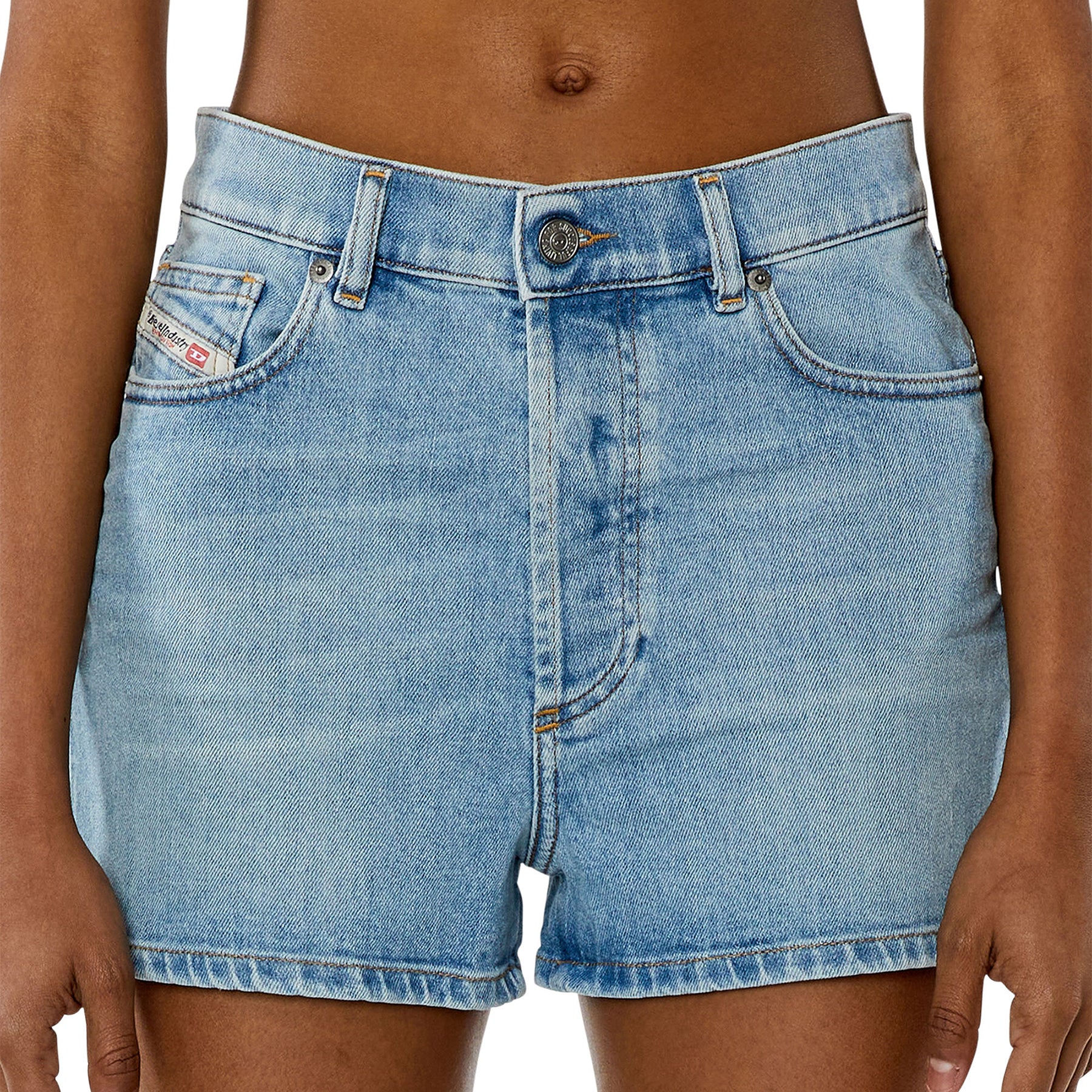 DIESEL D-GER CALZONCINI Womens Denim Shorts Summer Beach Casual Hot Pants Blue