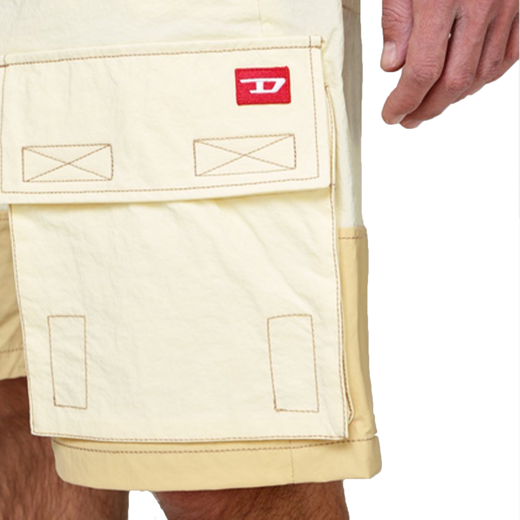 Diesel P-Glary-Short Mens Cargo Shorts Panelled Multi Pocket Summer Casual Pants