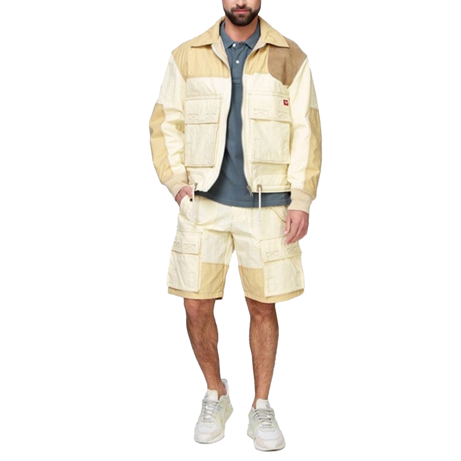 Diesel P-Glary-Short Mens Cargo Shorts Panelled Multi Pocket Summer Casual Pants