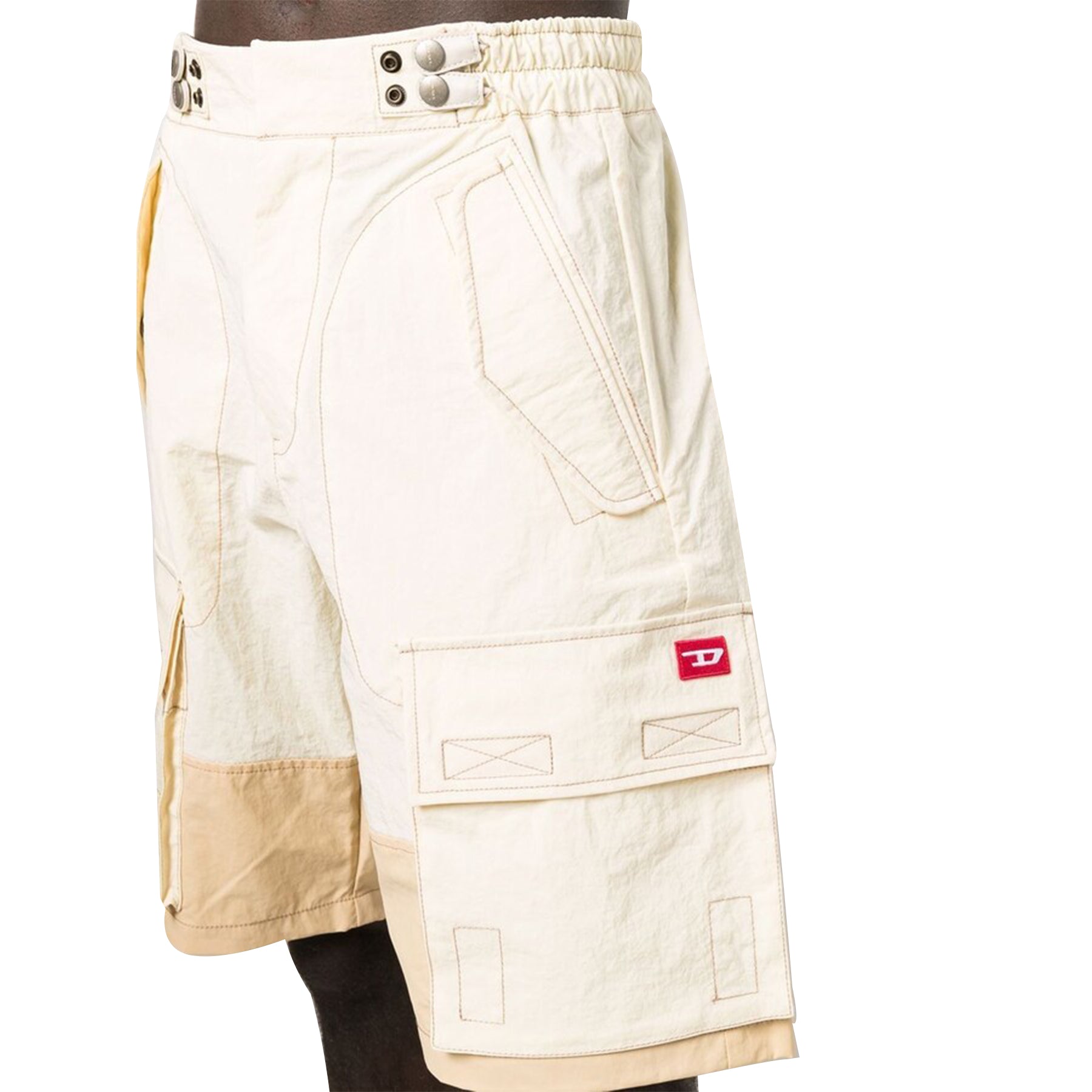 Diesel P-Glary-Short Mens Cargo Shorts Panelled Multi Pocket Summer Casual Pants