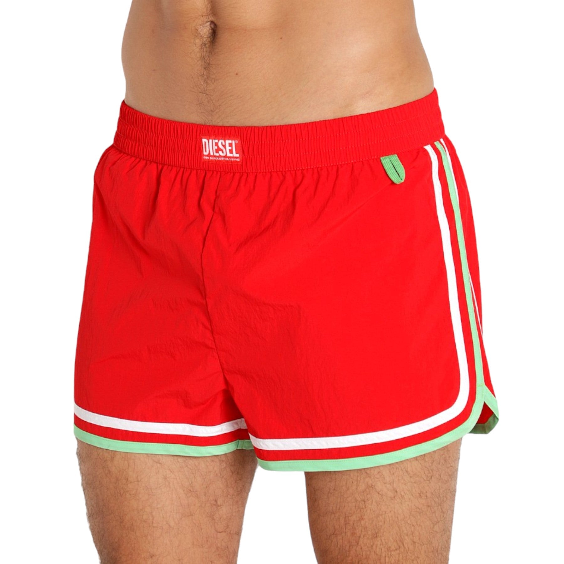 Diesel BMBX-REEF Mens Swim Shorts Quick Dry Beachwear Summer Half Pants Red New