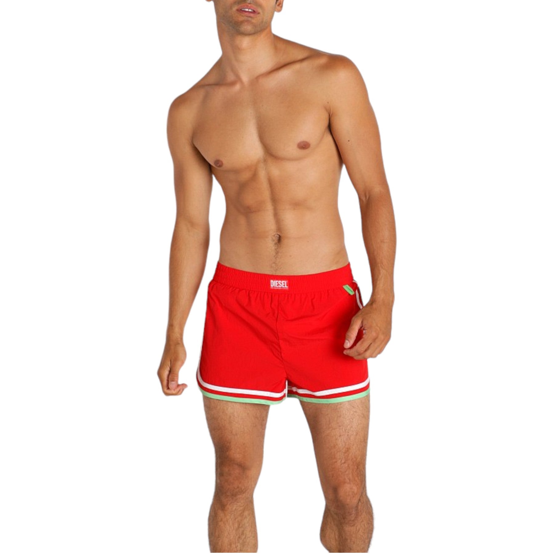 Diesel BMBX-REEF Mens Swim Shorts Quick Dry Beachwear Summer Half Pants Red New