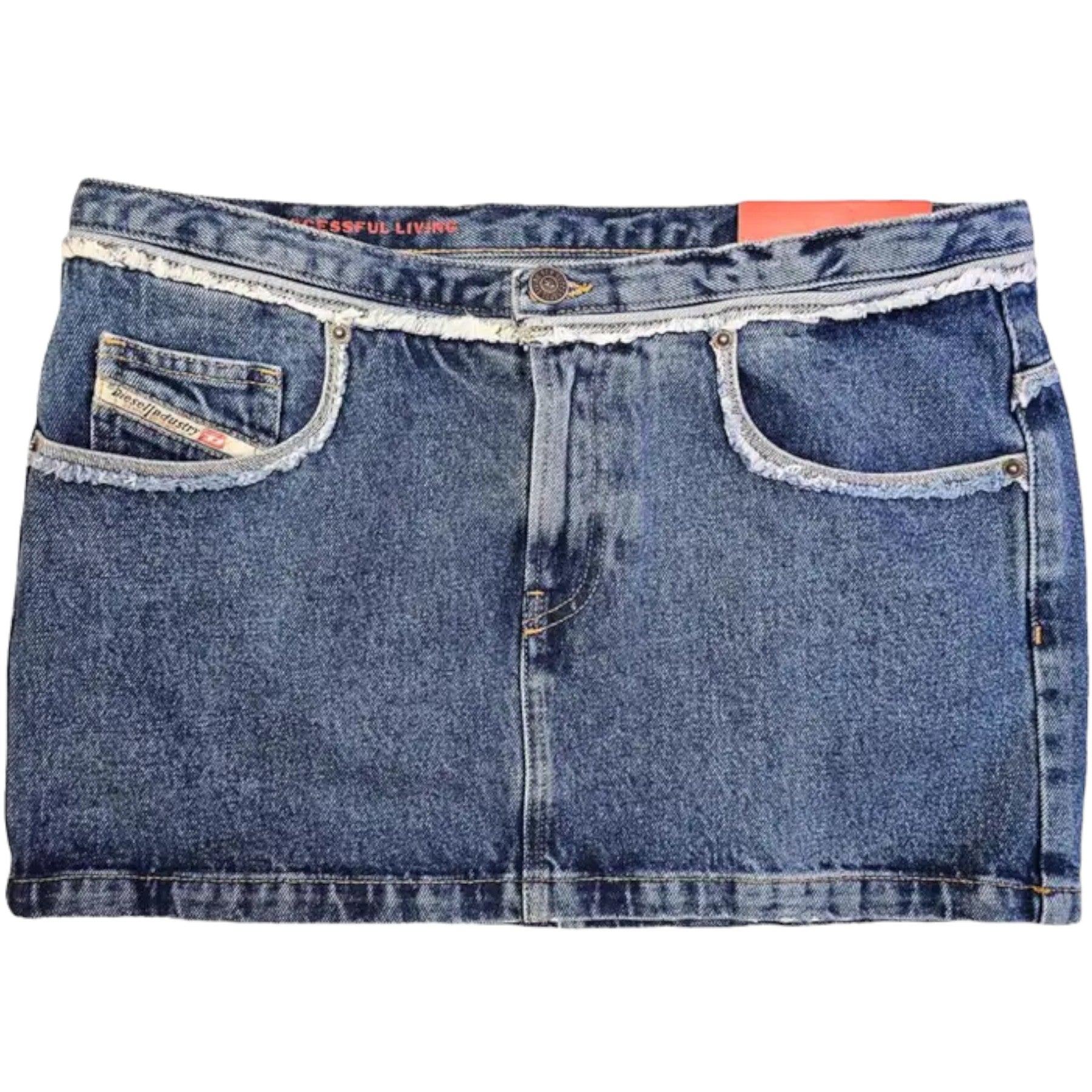 Diesel DE-RON Womens Denim Bodycon Mini Skirts Low Rise Waist Summer Party Skirt