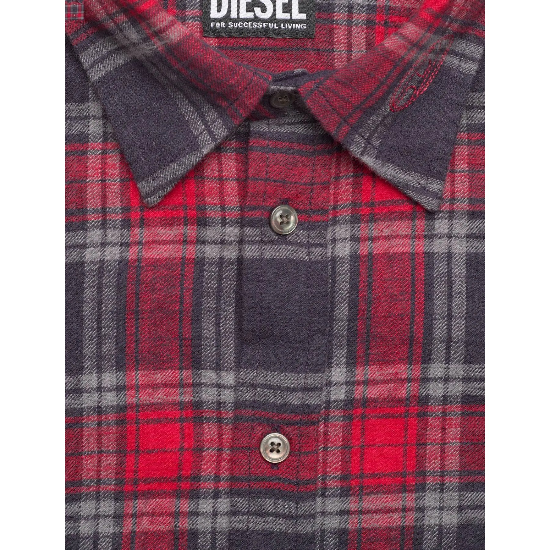 DIESEL S UMBE CHECK NW Mens Shirt Long Sleeve Check Pattern Casual Summer Top