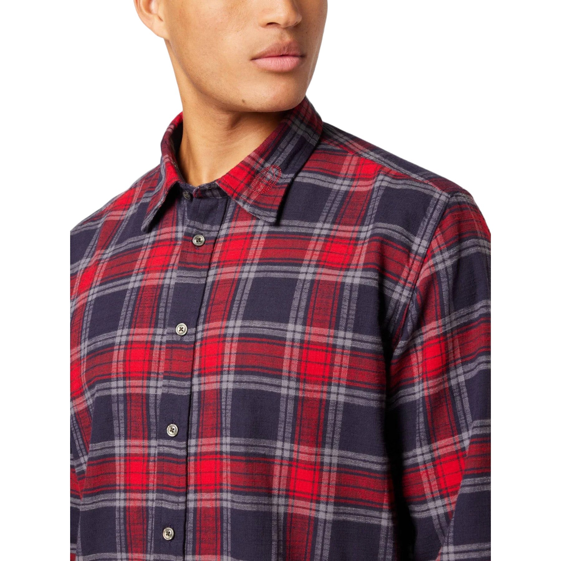 DIESEL S UMBE CHECK NW Mens Shirt Long Sleeve Check Pattern Casual Summer Top