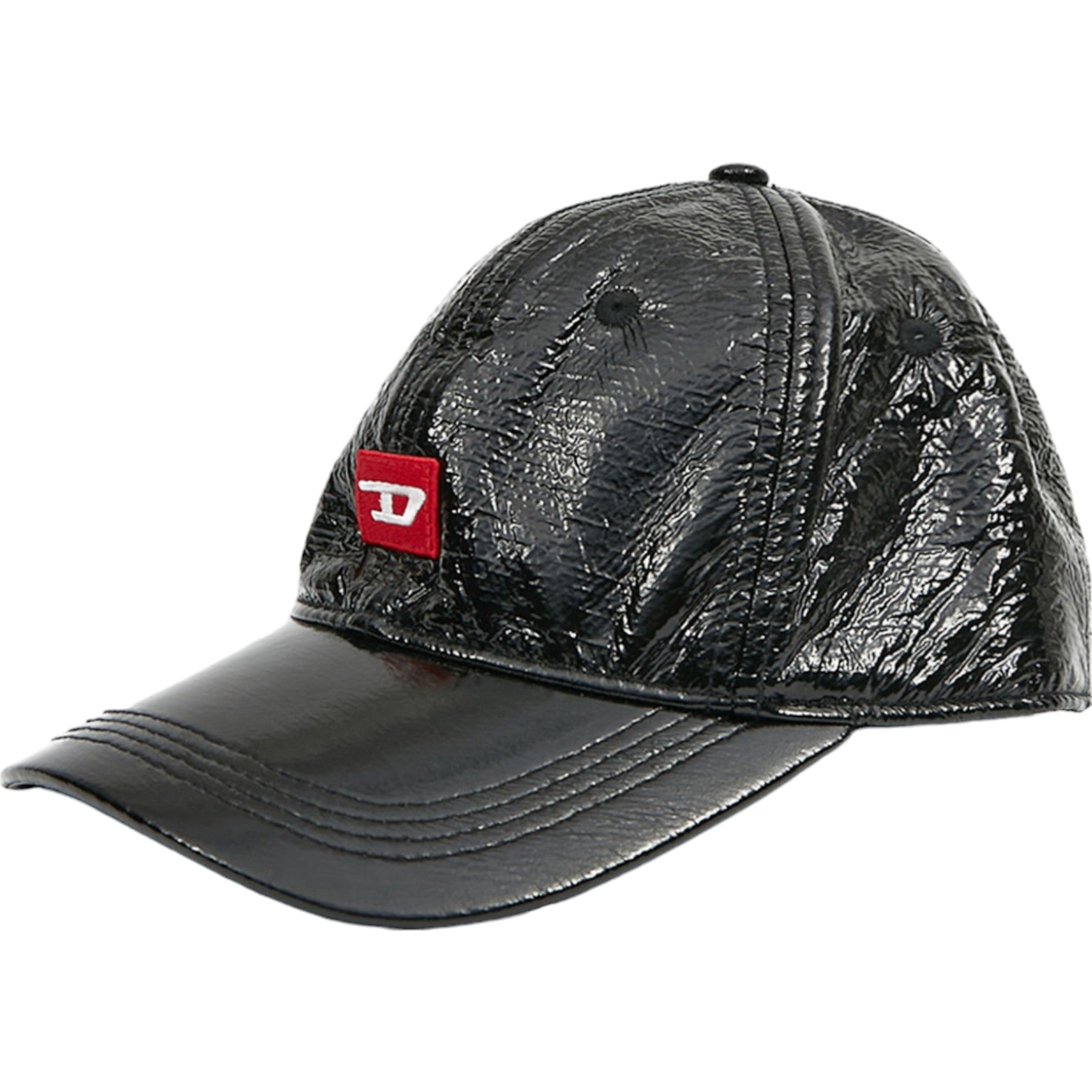 Diesel C-KARE Mens Vinyl Baseball Hat Black Summer Sports Trucker Peaked Cap M