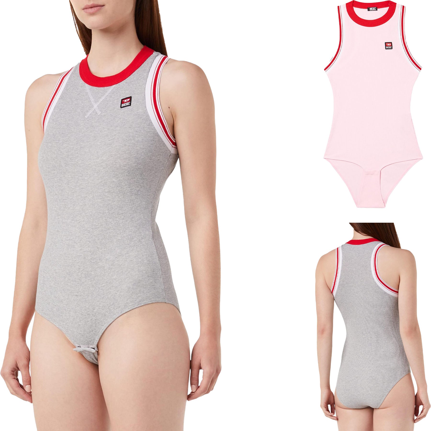 Diesel Womens Bodysuit UFBY-ELINAS Sleeveless Stretchable Adjustable Strap New