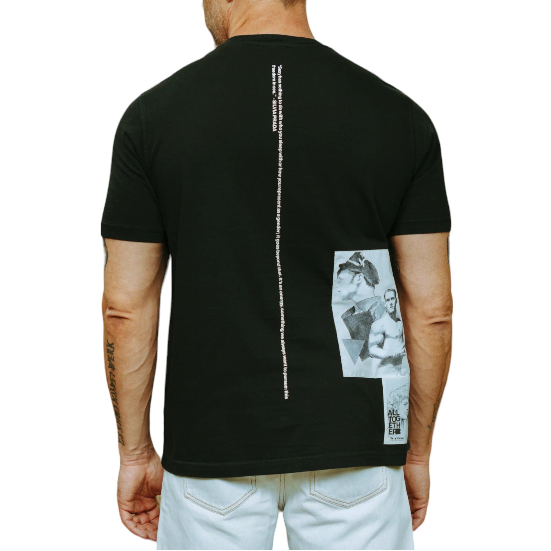 DIESEL PR-T-JUST-P1 Mens T Shirts Graphic Printed Black Crew Neck Short Sleeve