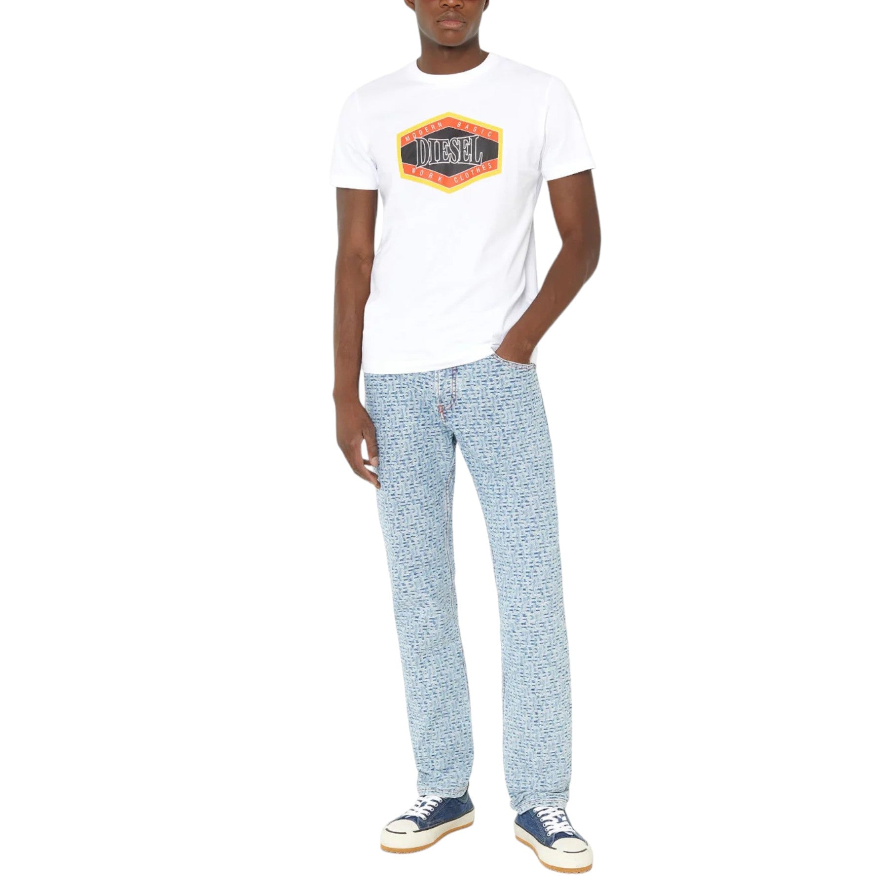 DIESEL T DIEGOR E14 Mens T Shirts Short Sleeve Slim Fit Casual Summer Cotton Tee