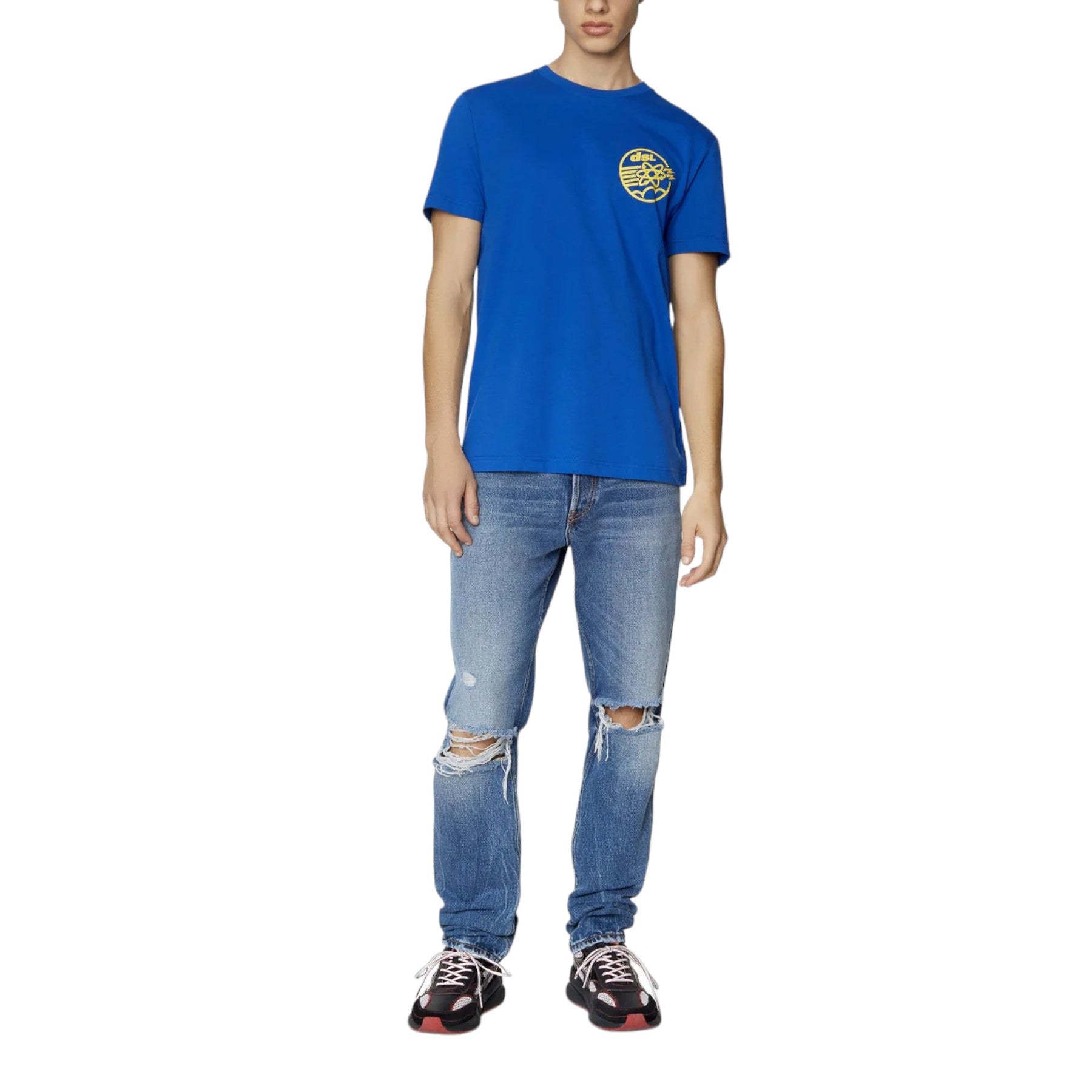 DIESEL T DIEGOR E7 Mens T Shirts Short Sleeve Slim Fit Casual Summer Cotton Tee