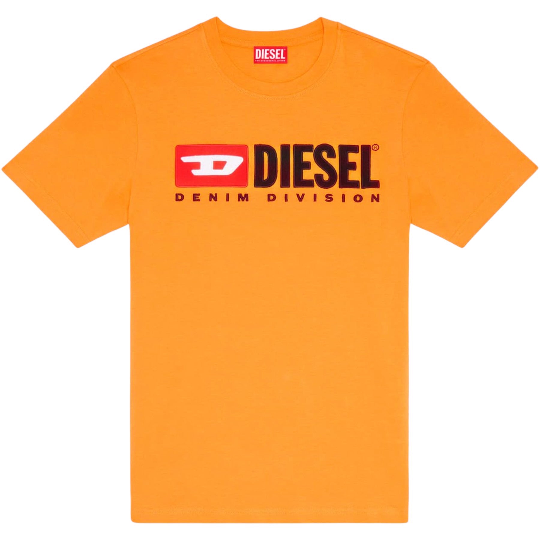 Diesel T-Diegor-Div Mens T Shirts Crew Neck Short Sleeve Soft Cotton Summer Tee