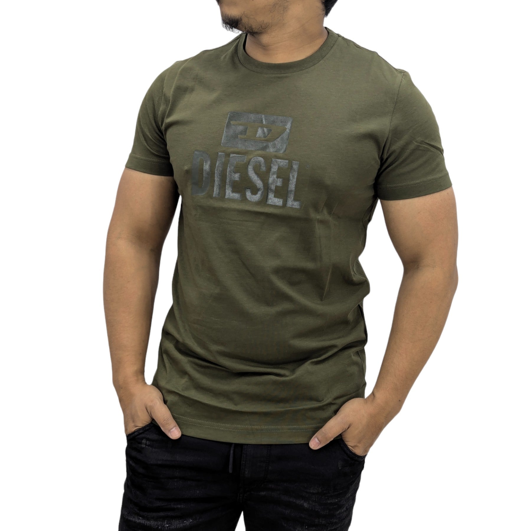 DIESEL T DIEGO TONE ON TONE Mens T Shirts Short Sleeve Casual Cotton Summer Tee